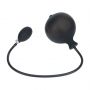 Ribbed Inflatable Silicone Anal Plug - Black - 5
