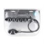 Beaded Inflatable Silicone Anal Plug - Black - 2