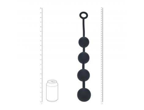 Kulki analne silikonowe Levelz XL 5cm czarne - 4