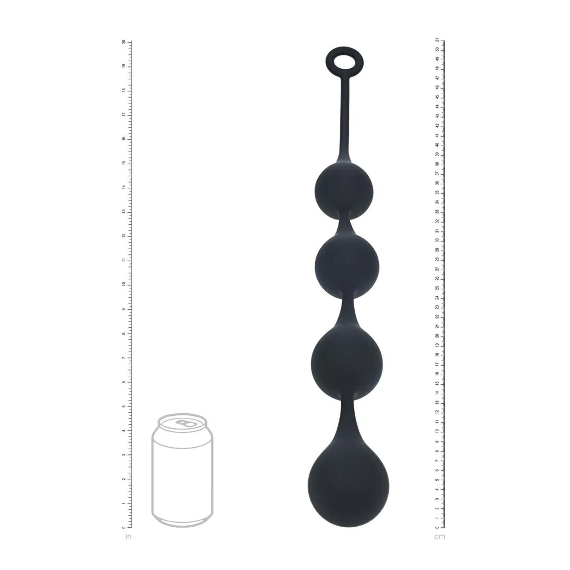 Kulki analne silikonowe Levelz by Shots XL czarny 5 cm - Image 6