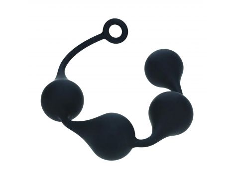 Silicone Waterdrop Anal Balls - XL - 50mm - Black - 2