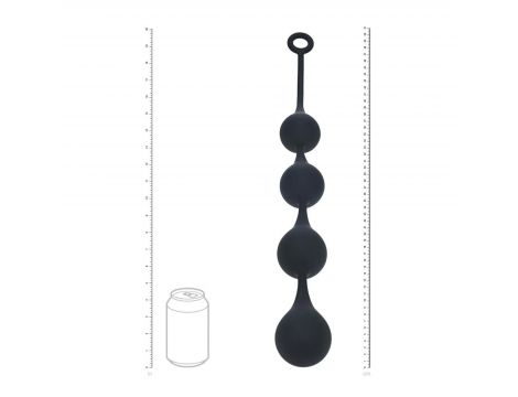 Silicone Waterdrop Anal Balls - XL - 50mm - Black - 6