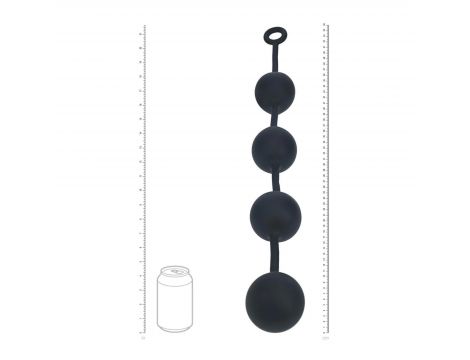 Kulki analne silikonowe Levelz XXL 6 cm czarny - 5