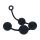 Kulki analne silikonowe Levelz XXL 6 cm czarny