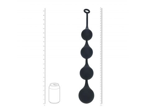 Kulki analne silikonowe kropla wody Levelz XXL czarne 57 cm - 5