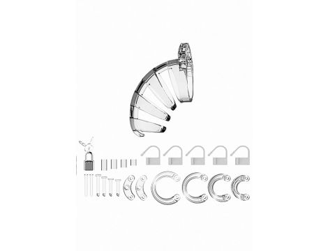 Model 02 - Chastity - 3.5"" - Cock Cage - Transparent - 4