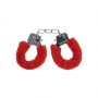 Kajdanki futrzane Ouch Pleasure czerwone 29cm - 4