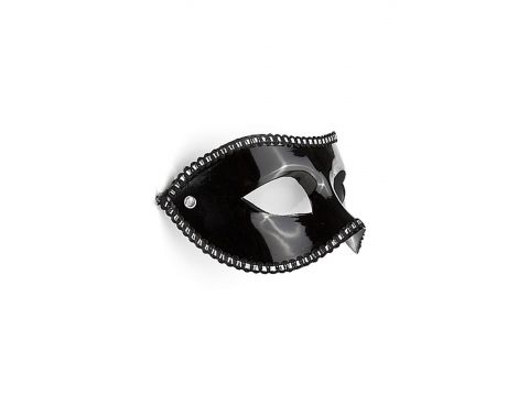 Maska erotyczna koktajlowa Ouch! czarna PVC - 2