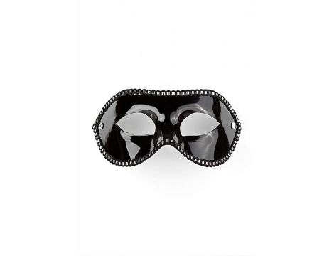 Maska erotyczna koktajlowa Ouch! czarna PVC - 3