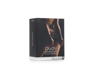 Skórzane kajdanki Ouch! regulowane 25 cm