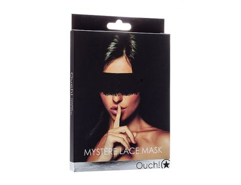 Maska koronkowa Mystere Ouch! czarna - 2