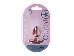 Smooth Silicone Anal Plug - Small - 2.6 / 6,5 cm - Rose Gold