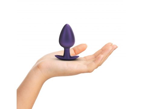 Smooth Silicone Anal Plug - Large - 3.5" / 8,9 cm - Metallic Purple - 3