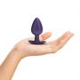 Smooth Silicone Anal Plug - Large - 3.5" / 8,9 cm - Metallic Purple - 4