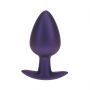 Smooth Silicone Anal Plug - Large - 3.5" / 8,9 cm - Metallic Purple - 3