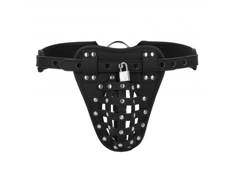 Pas cnoty jock Ouch z skóry PU czarny - 6