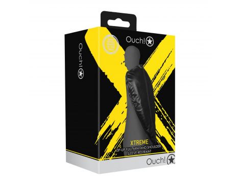 Uprząż krępująca ramiona i barki Ouch! czarna z zamkiem 48,5 cm - 2