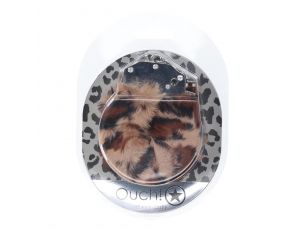Kajdanki puszyste Ouch! Leopard 24 cm