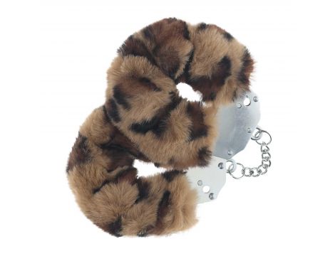 Kajdanki puszyste Ouch! Leopard 24 cm - 2