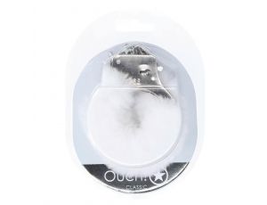 Kajdanki puchate Ouch! białe 24 cm