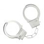 Kajdanki metalowe klasyczne Ouch! srebrne 24 cm - 4