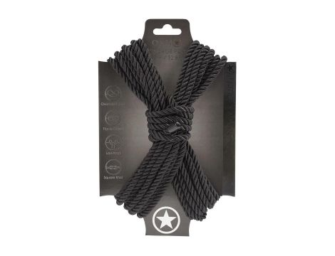 Lina bondage Ouch! poliestrowa czarna 10 m
