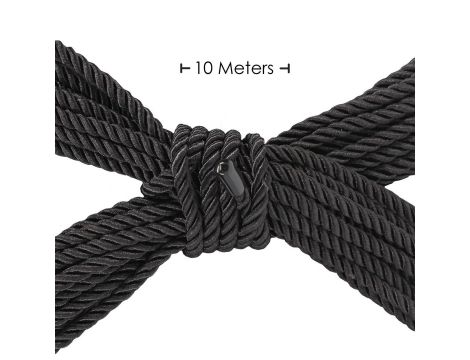 Lina bondage Ouch! poliestrowa czarna 10 m - 2