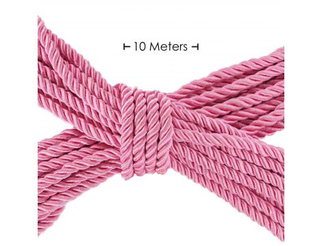 Lina bondage Ouch! różowa 10 m bawełniana