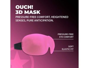 Opaska na oczy 3D Ouch poliestrowa różowa
