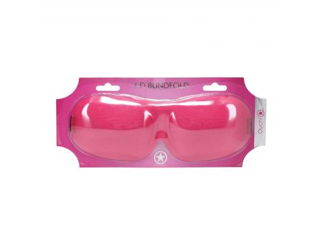 Opaska na oczy 3D Ouch poliestrowa różowa - 2