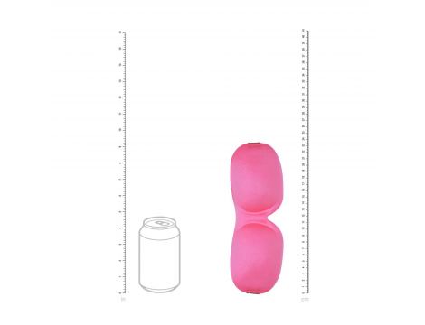 Opaska na oczy 3D Ouch poliestrowa różowa - 5