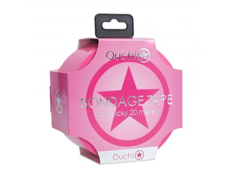 Taśma bondage PVC Ouch różowa 20 m - 3