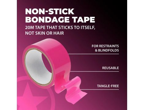 Taśma bondage PVC Ouch różowa 20 m - 5