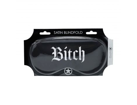 Bitch - Printed Satin Mask - Black - 2