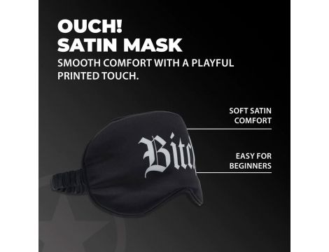 Bitch - Printed Satin Mask - Black - 4