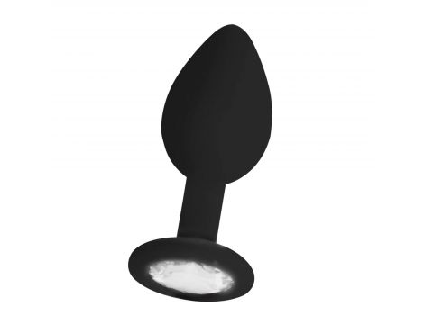 Korek analny diamentowy Ouch! silikonowy czarny 7 cm - 3