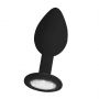 Korek analny diamentowy Ouch! silikonowy czarny 7 cm - 4