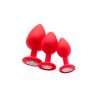 Korek analny diamentowy silikonowy Ouch czerwony 7,3 cm - 4