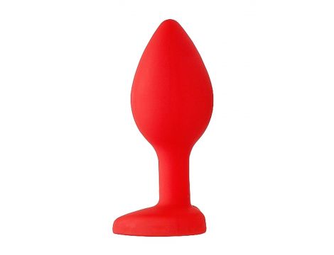 Diamond Heart Butt Plug - Regular - Red - 2