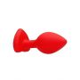 Diamond Heart Butt Plug - Regular - Red - 6