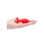 Diamond Heart Butt Plug - Regular - Red - 7