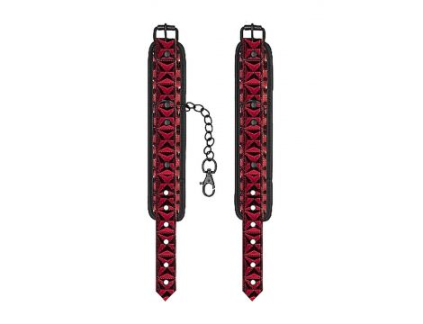 Luxury Hand Cuffs - Burgundy - 4