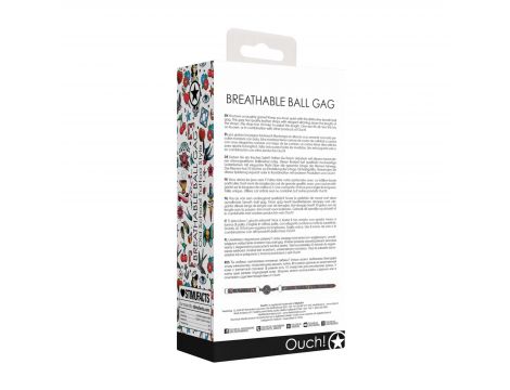 Oddychający knebel z kulką Ouch! 63 cm - 4