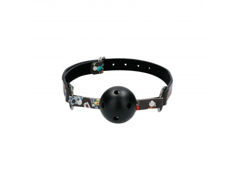 Oddychający knebel z kulką Ouch! 63 cm - 3
