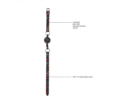 Oddychający knebel z kulką Ouch! 63 cm - 5