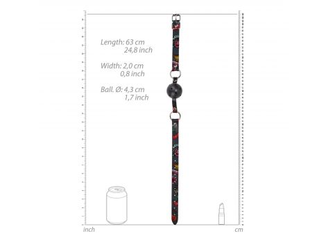Oddychający knebel z kulką Ouch! 63 cm - 6