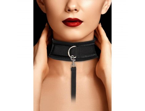 Obroża welwetowa regulowana ze smyczą Ouch! 51 cm - 7