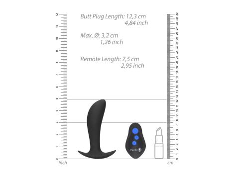 Wibrujący korek analny z elektrostymulacją Ouch! 12,3 cm - 8