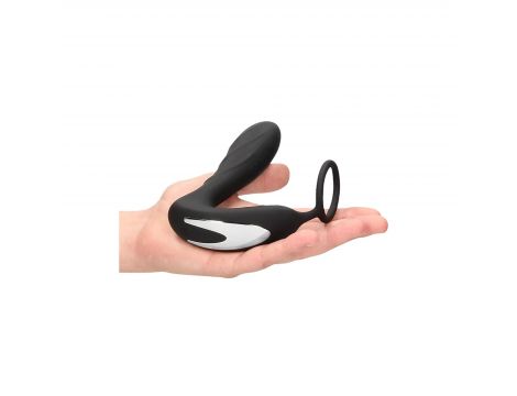 Korek analny wibrujący z elektrostymulacją i pierścieniem Ouch! 14,5 cm - 7