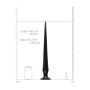Dildo analne z kolcami Ouch 47 cm PVC - 4